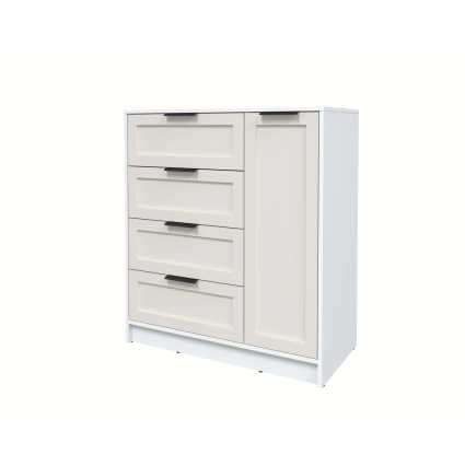 Тумба Тренд КТ-Т90 (Белый платинум ЛДСП/ Кашемир ЛМДФ) Ш900 В1020 Г451